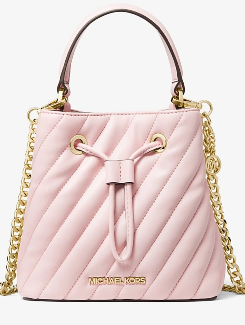 Michael Kors Suri Small Quilted Crossbody Bag in Pink